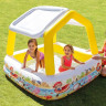 Детский надувной бассейн INTEX «Бассейн с козырьком» 57470, квадратный